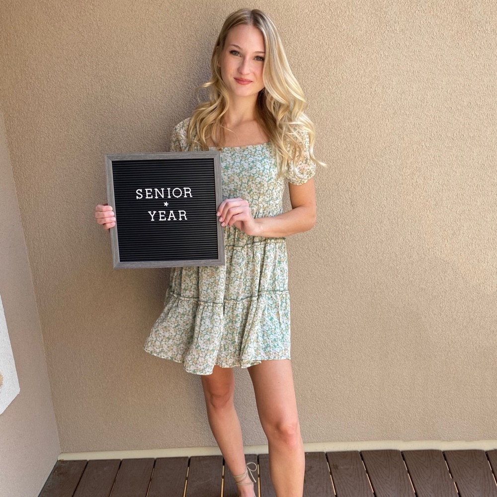 Francesca’s Green Floral Dress
